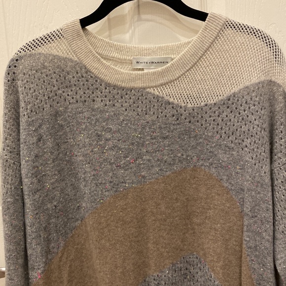 white + warren colorwork oversized gray neon colours knit sweater cashmere - Picture 6 of 16